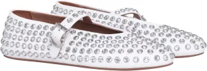 Women Rhinestone Ballet Flats Mary Jane Flat Buckle Strap Ballerina Shoes