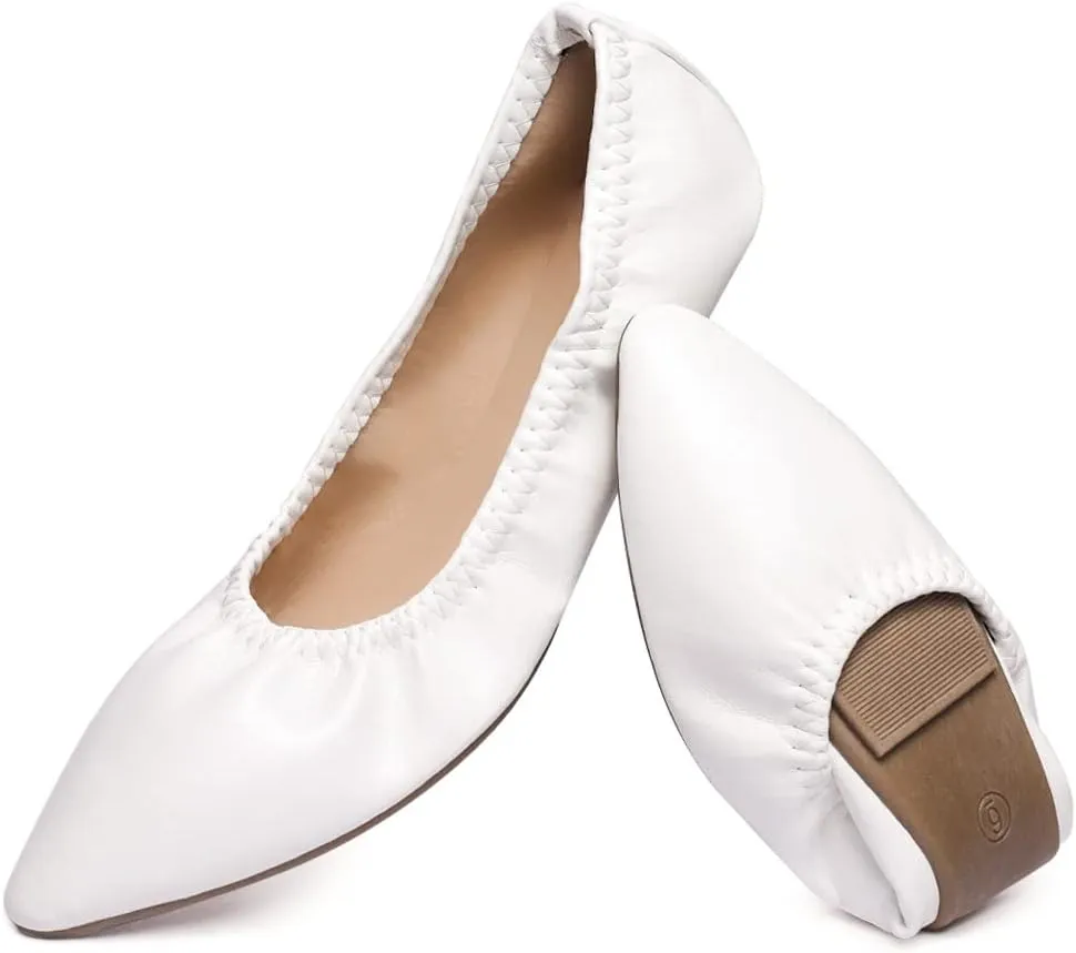 Women's Ballet Flat Slip On Flats - Classic Casual Dress Shoes, Foldable Portable Travel Ballet Walking Shoes