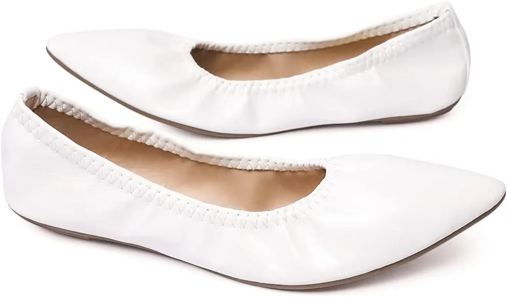 Women's Ballet Flat Slip On Flats - Classic Casual Dress Shoes, Foldable Portable Travel Ballet Walking Shoes
