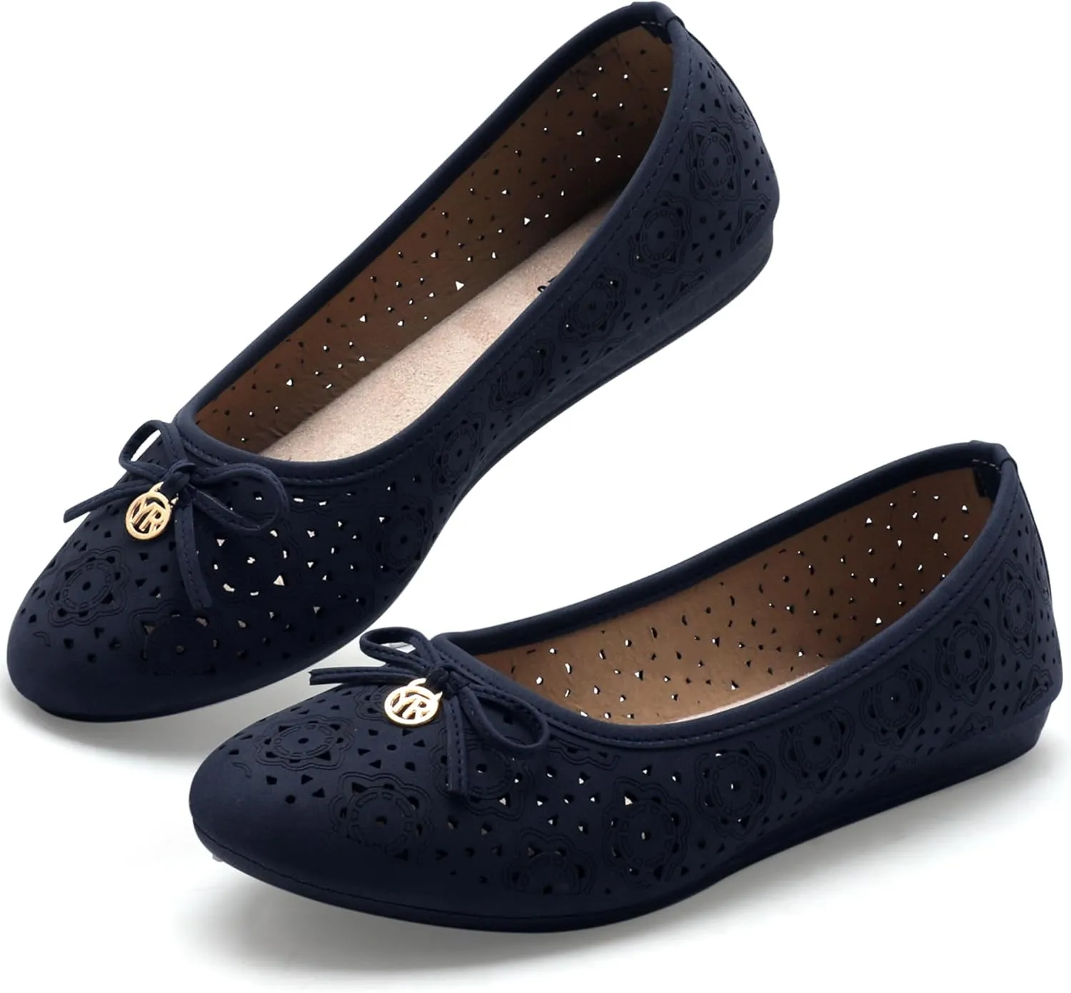Women's Ballet Shoes Comfortable Slip on Round Toe Flat Casual Shoes for Walking, Driving, Dressy