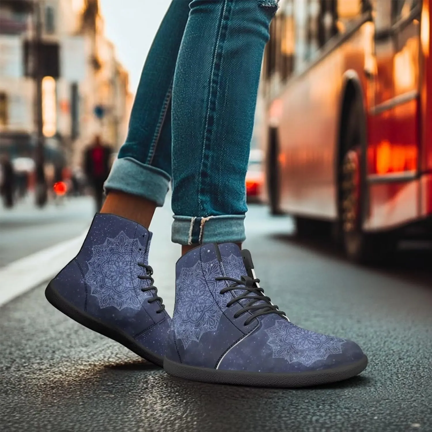 Women's Butterfly High Tops Walking Shoes PU Leather Running Sneakers Business Trainer Sneaker