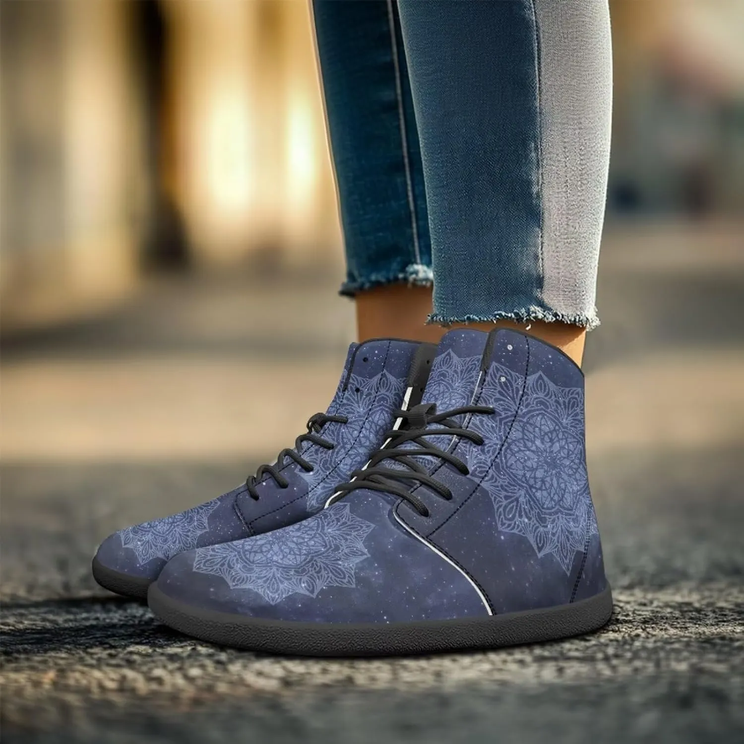 Women's Butterfly High Tops Walking Shoes PU Leather Running Sneakers Business Trainer Sneaker