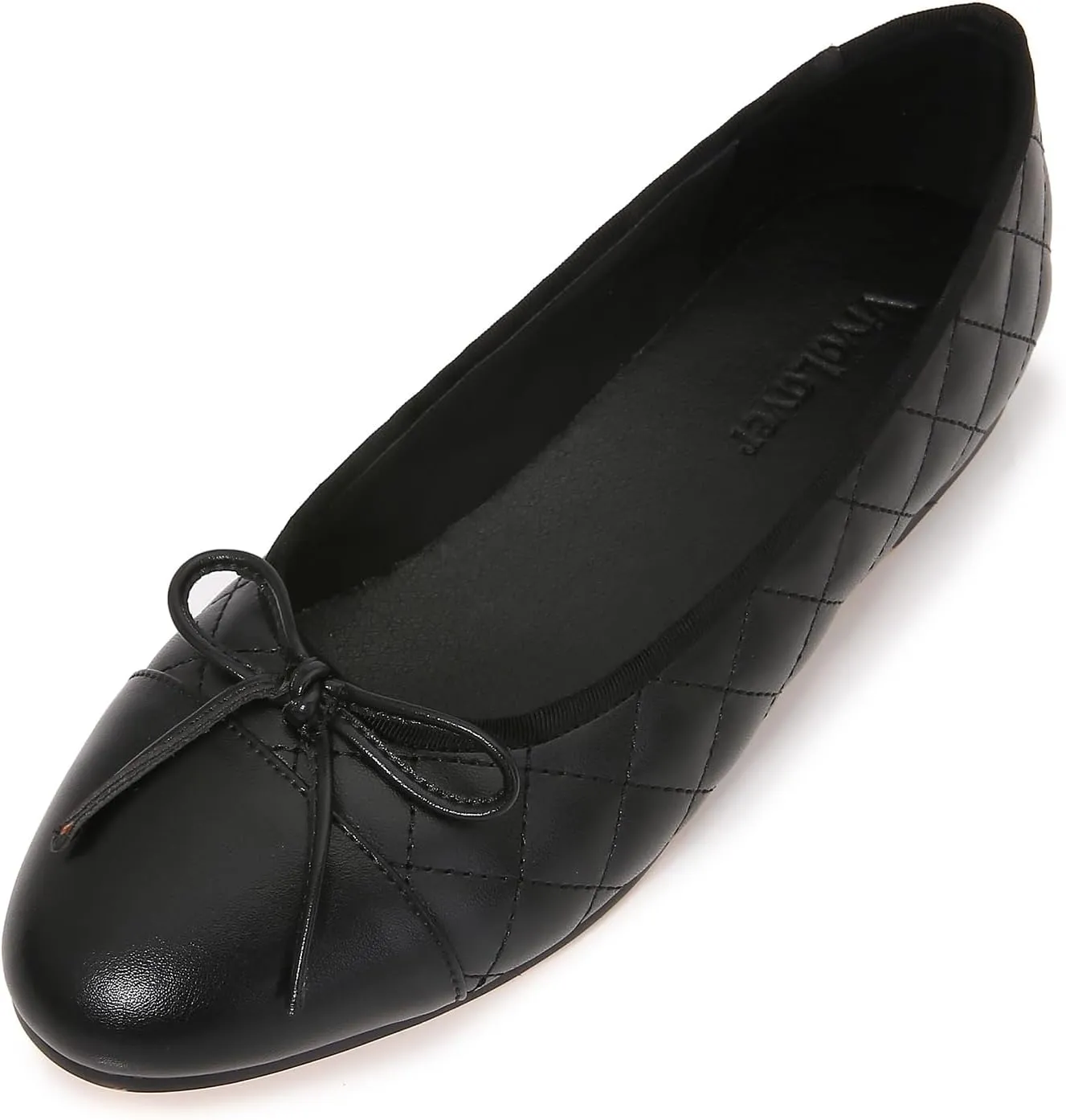 Women's Cap Toe Ballet Flats Two Tone Bow Flats Round Toe Shoes for Women Slip on Casual, Work, Dress Flats Pumps for Women