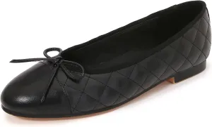 Women's Cap Toe Ballet Flats Two Tone Bow Flats Round Toe Shoes for Women Slip on Casual, Work, Dress Flats Pumps for Women