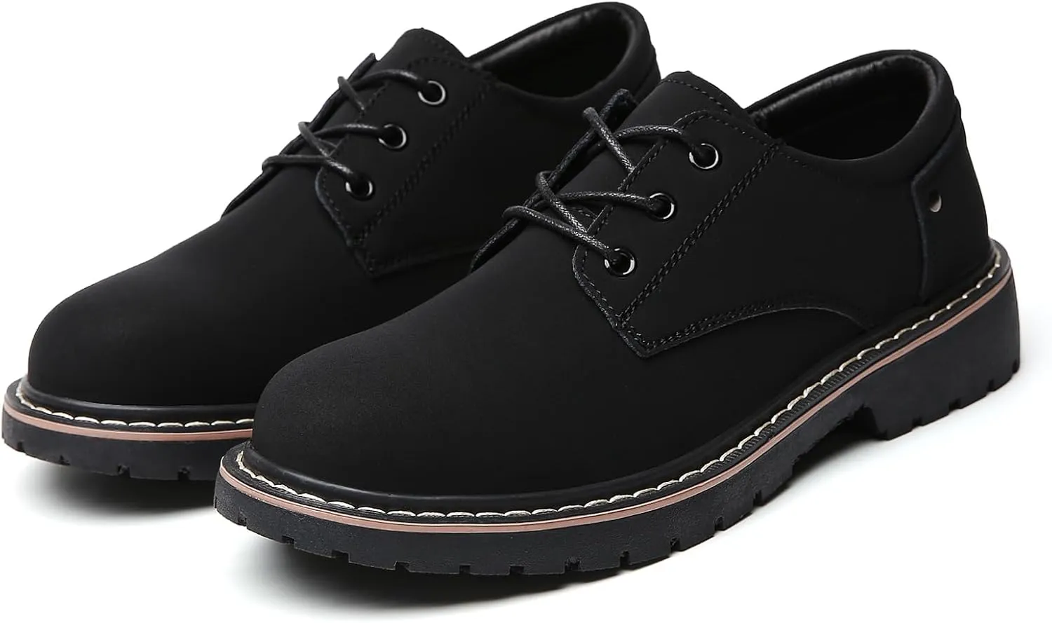 Women's Classic Oxfords Lace Up Business Formal Dress Shoes Platform Oxford Shoes Slip Resistant Service Boots