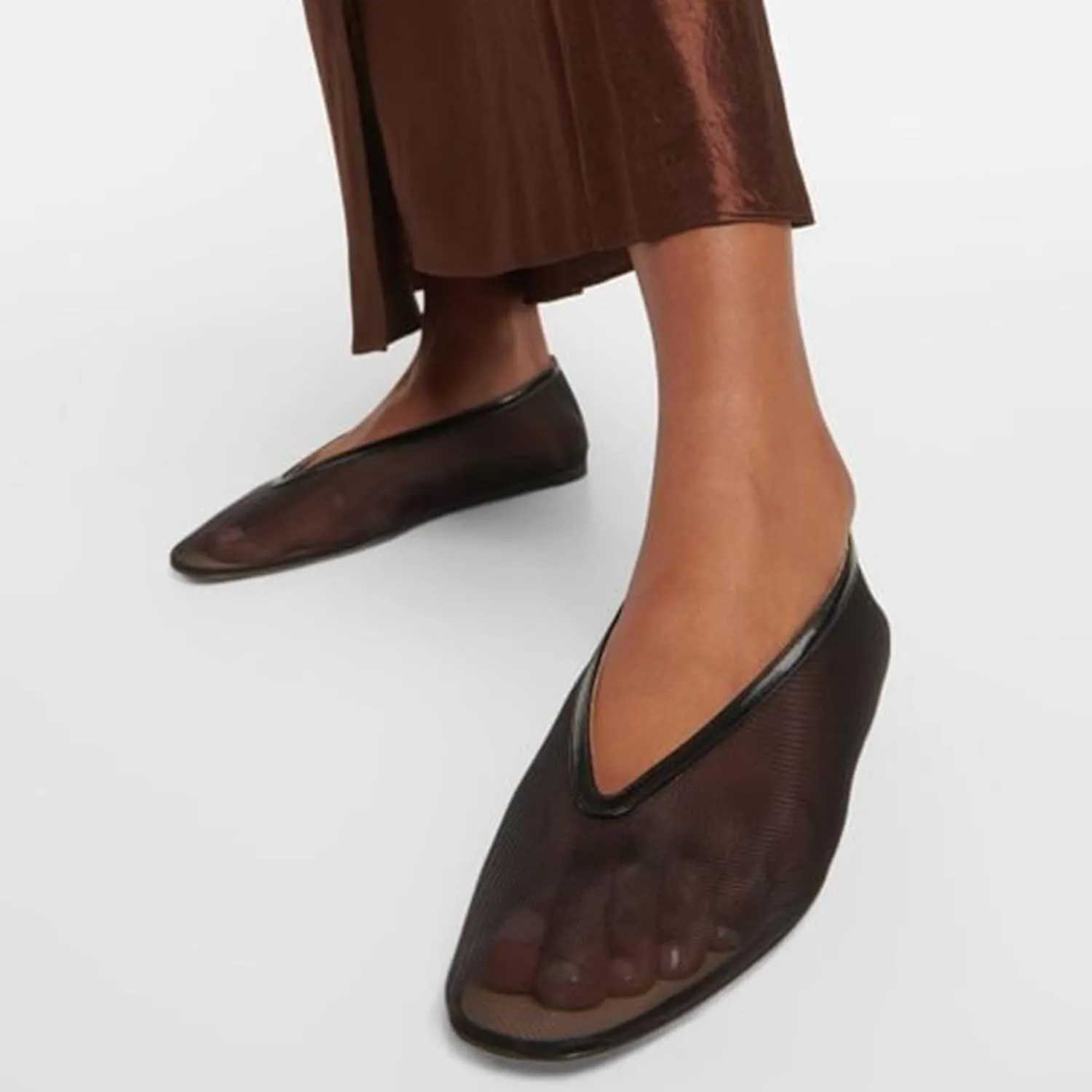Women's Fine Mesh Ballet Flats,Round Toe Ballerina Shoes,Casual Slip On Mary Jane Flats,Comfortable Daily Dress Shoes