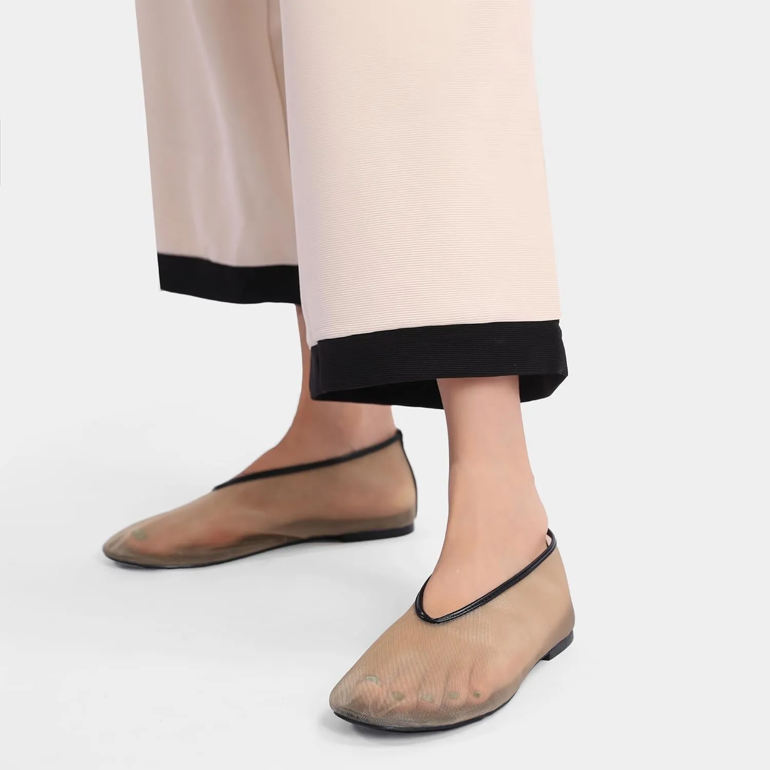 Women's Fine Mesh Ballet Flats,Round Toe Ballerina Shoes,Casual Slip On Mary Jane Flats,Comfortable Daily Dress Shoes