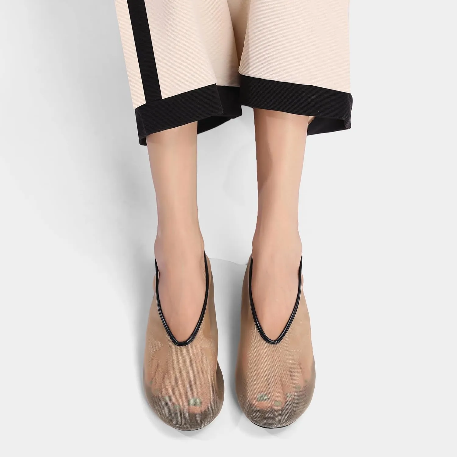 Women's Fine Mesh Ballet Flats,Round Toe Ballerina Shoes,Casual Slip On Mary Jane Flats,Comfortable Daily Dress Shoes
