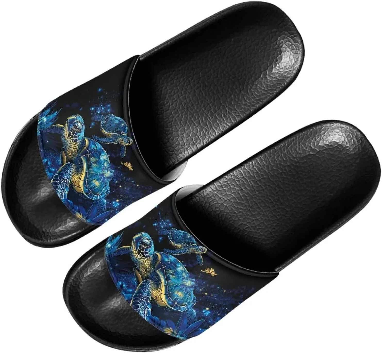 Women's Flat Sandals Comfortable Slip On Leather Slide Sandals, Women's Slide Sandals Size 6-13.5