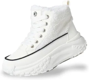 Women's Lace Up Winter Sports Shoes, Lightweight Hiking Shoes, Warm Casual Shoes