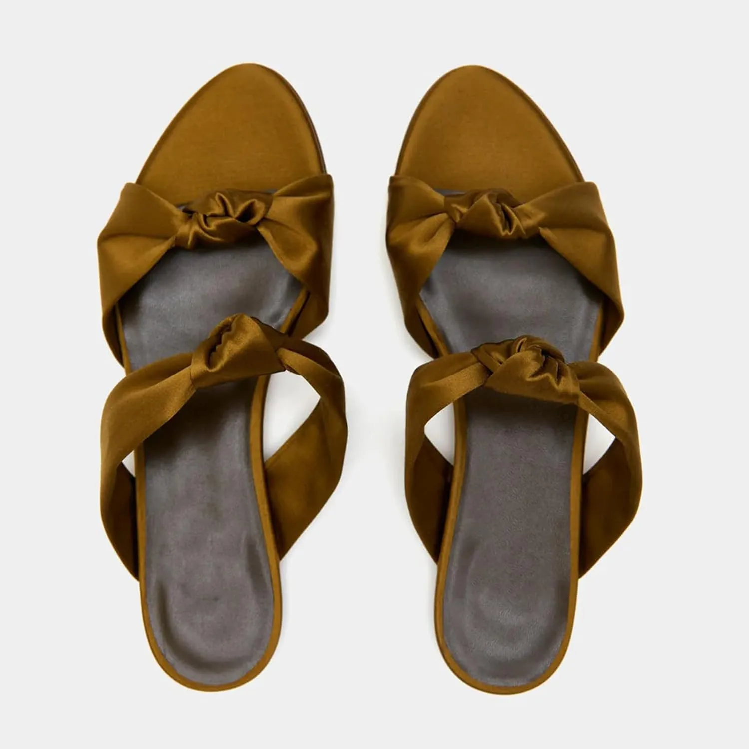 Women's Mule Flats Bow Sandal Slippers Two lace-up Flat Shopping Shoes Pointed Party Shoes