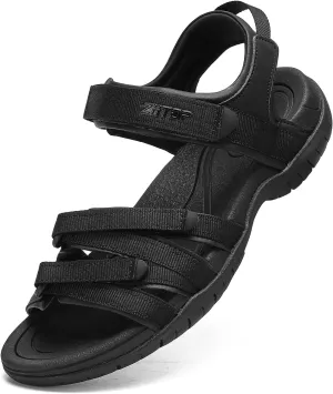 Womens Open Toe Hiking Sandal Women Slip On Sport Walking Sandal Straps with Arch Support Beach Vacation Casual Camping