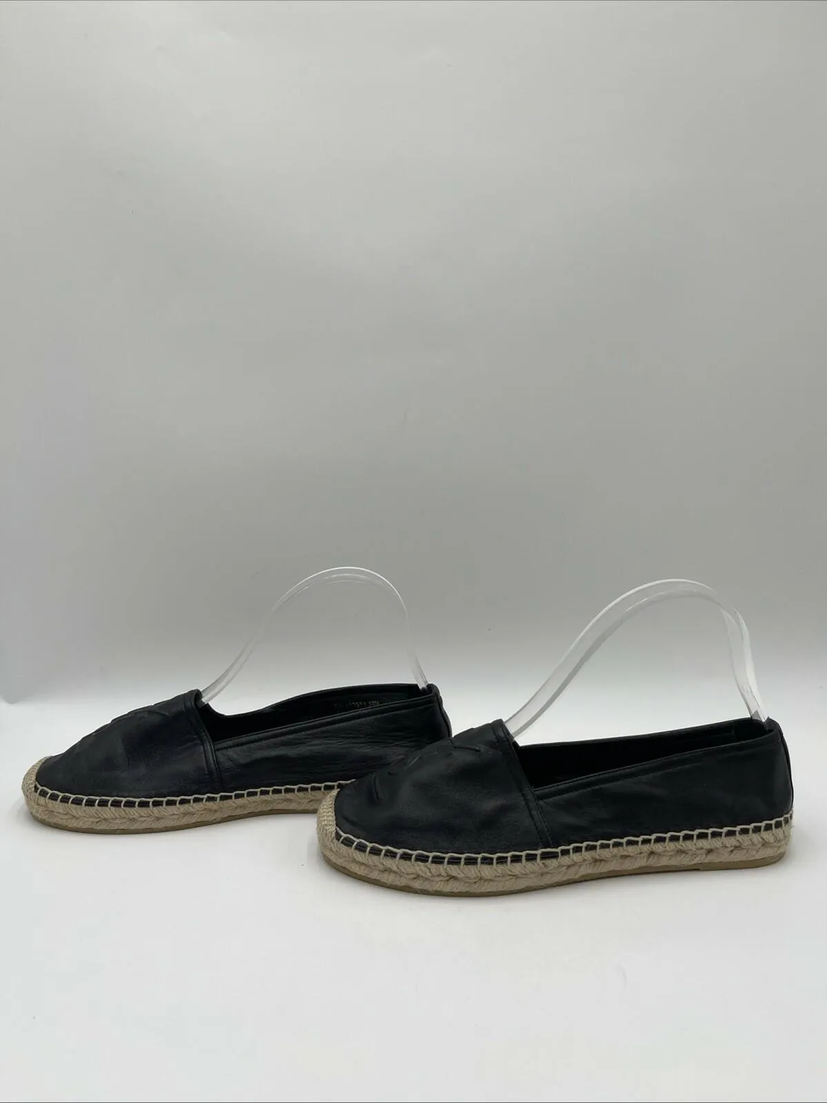 Women’s Saint Laurent Espadrilles Flats Black Size 39.5 - Very Good