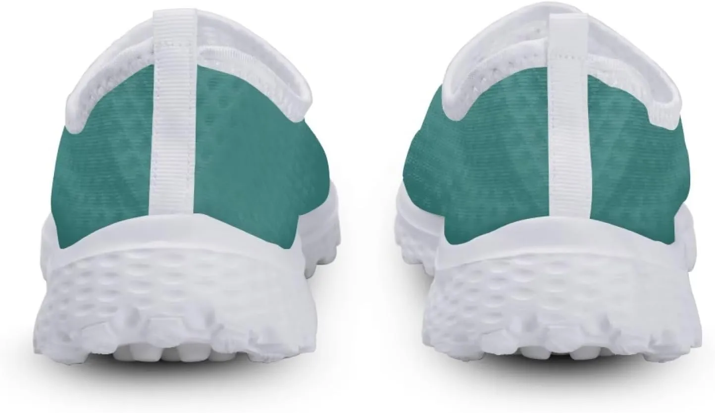 Women's Slip On Walking Running Shoes Ladies Low-top Loafers Lightweight Breathable Mesh Fashion Sneakers US Size 5.5-11.5