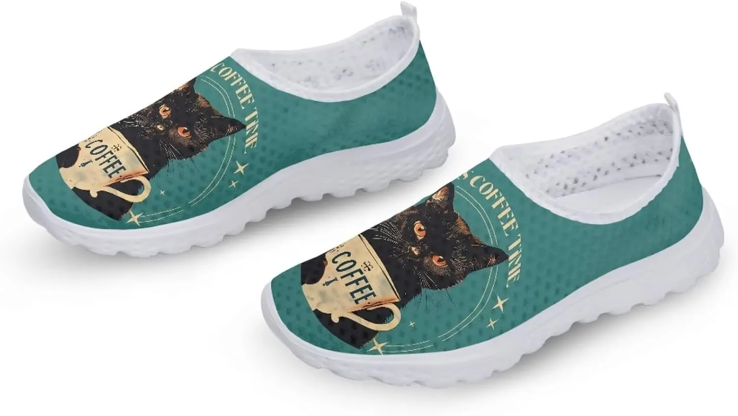 Women's Slip On Walking Running Shoes Ladies Low-top Loafers Lightweight Breathable Mesh Fashion Sneakers US Size 5.5-11.5