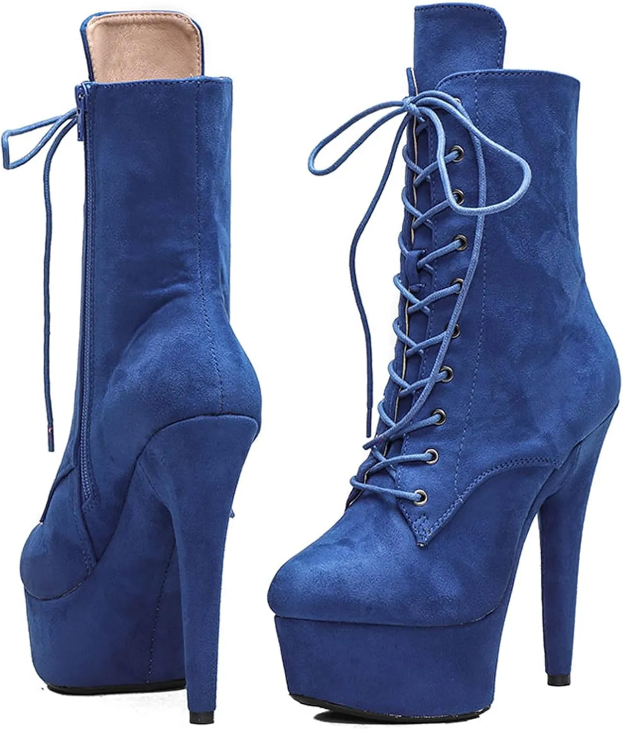WUXIN H&P 6 in Pole Dance Boot Shoes For Women,6 in Exotic Stiletto Pole Dance Boot Shoes Platform,6 in Stiletto Platform Pole Dancing Shoes Ankle Boots Heels