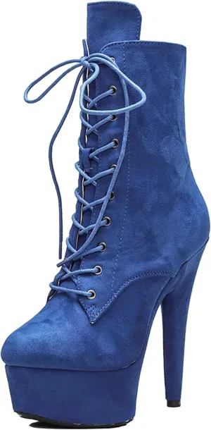 WUXIN H&P 6 in Pole Dance Boot Shoes For Women,6 in Exotic Stiletto Pole Dance Boot Shoes Platform,6 in Stiletto Platform Pole Dancing Shoes Ankle Boots Heels