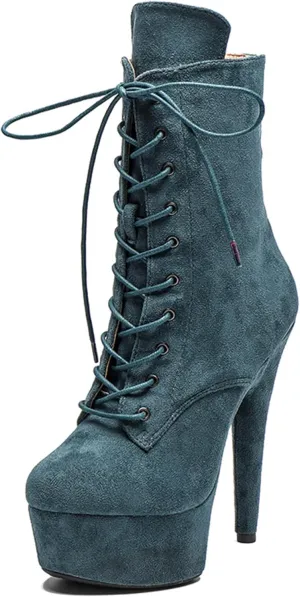 WUXIN H&P 6 in Pole Dance Boot Shoes For Women,6 in Exotic Stiletto Pole Dance Boot Shoes Platform,6 in Stiletto Platform Pole Dancing Shoes Ankle Boots Heels