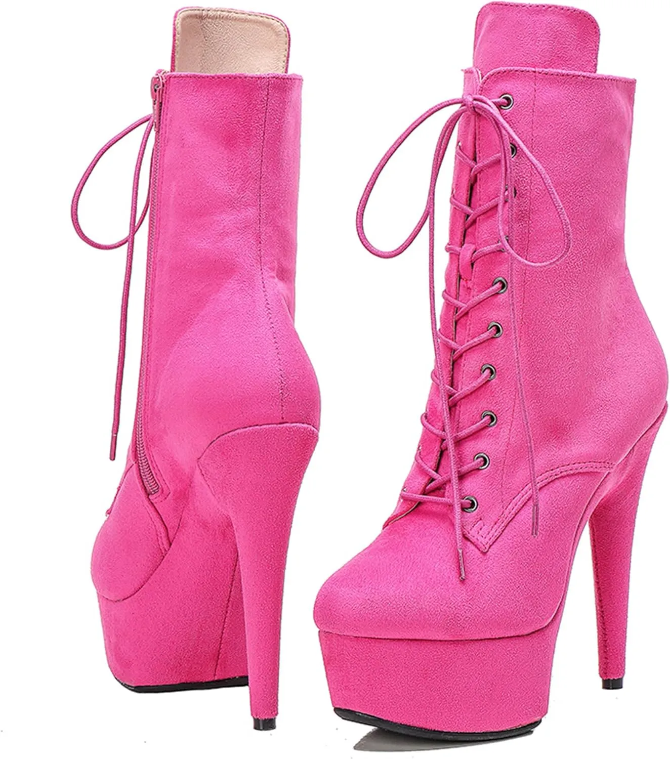 WUXIN H&P 6 in Pole Dance Boot Shoes For Women,6 in Exotic Stiletto Pole Dance Boot Shoes Platform,6 in Stiletto Platform Pole Dancing Shoes Ankle Boots Heels