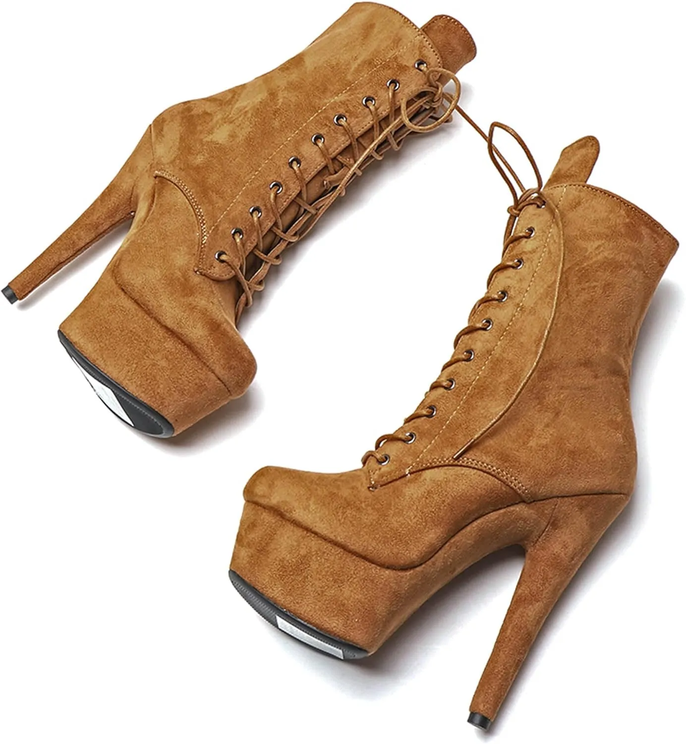 WUXIN H&P 6 in Pole Dance Boot Shoes For Women,6 in Exotic Stiletto Pole Dance Boot Shoes Platform,6 in Stiletto Platform Pole Dancing Shoes Ankle Boots Heels