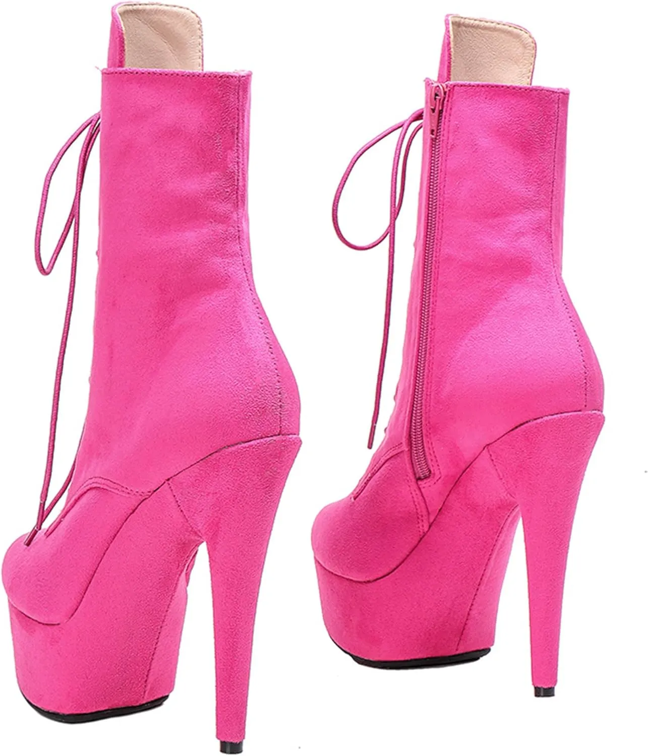 WUXIN H&P 6 in Pole Dance Boot Shoes For Women,6 in Exotic Stiletto Pole Dance Boot Shoes Platform,6 in Stiletto Platform Pole Dancing Shoes Ankle Boots Heels
