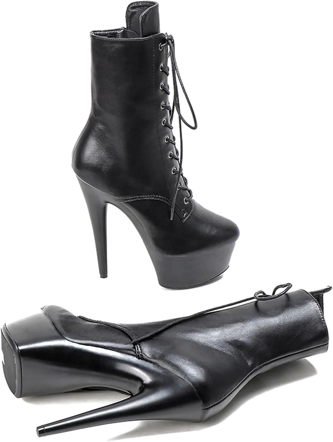 WUXIN H&P 6 in Pole Dance Boot Shoes For Women,6 in Exotic Stiletto Pole Dance Boot Shoes Platform,6 in Stiletto Platform Pole Dancing Shoes Ankle Boots Heels