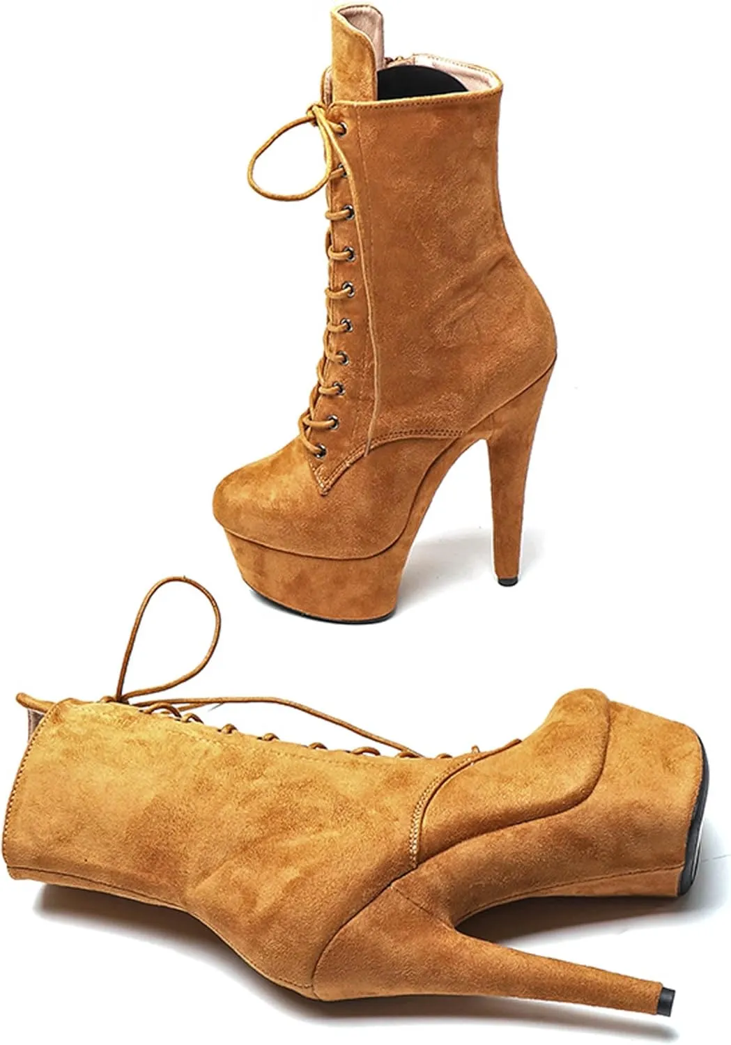 WUXIN H&P 6 in Pole Dance Boot Shoes For Women,6 in Exotic Stiletto Pole Dance Boot Shoes Platform,6 in Stiletto Platform Pole Dancing Shoes Ankle Boots Heels