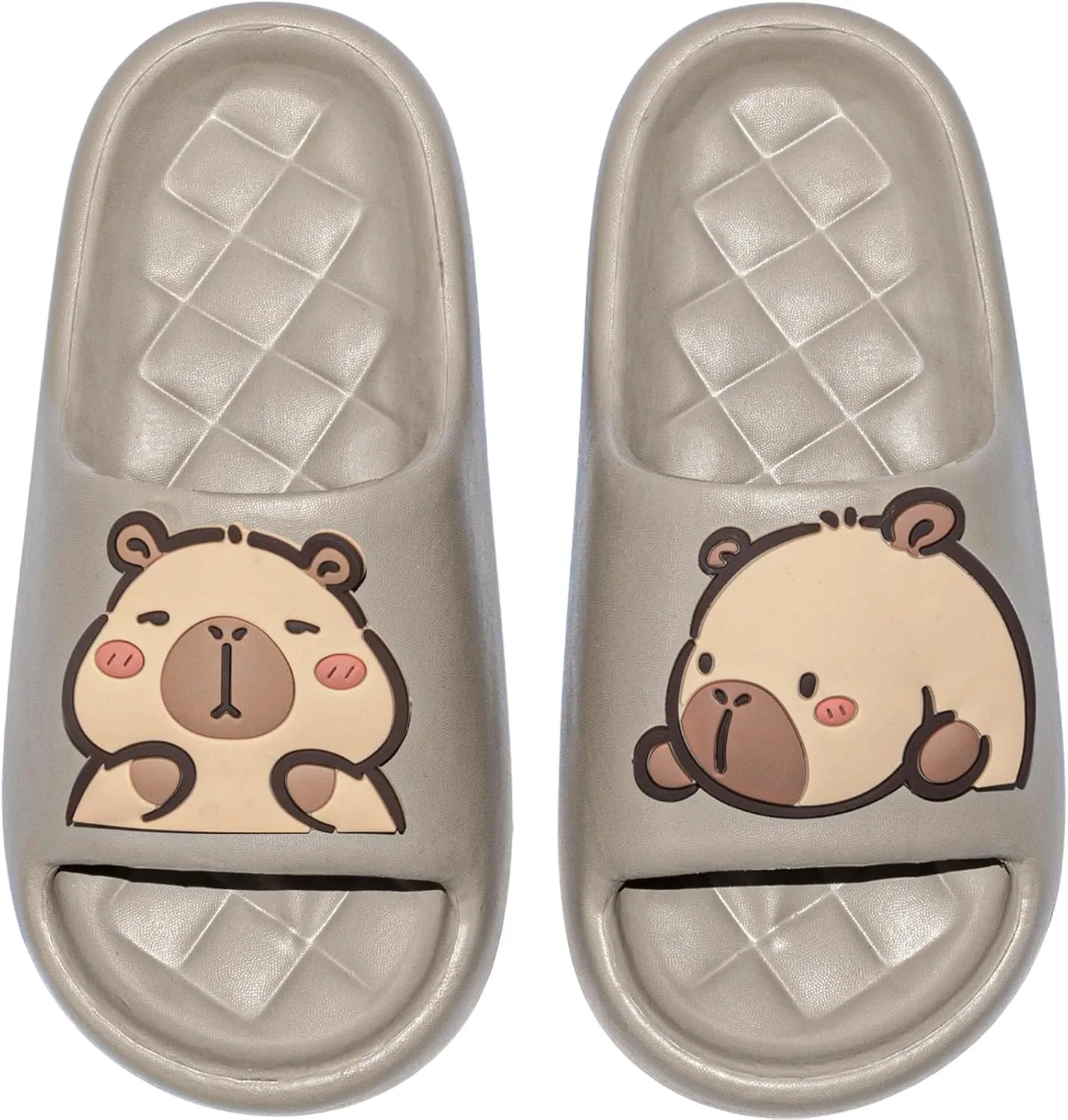 XIXITIAO Men's and Women's Capybara Slides,Cute Animal Capybara Slippers,Non Slip Quick Drying Shower Shoes,Summer Novelty Open Toe Slide
