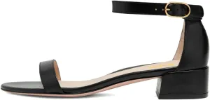 XYD Women's Open Toe Strappy Low Block Heel Sandal Flats Ankle Strap with Buckle Wedding Bridal Dress Shoes