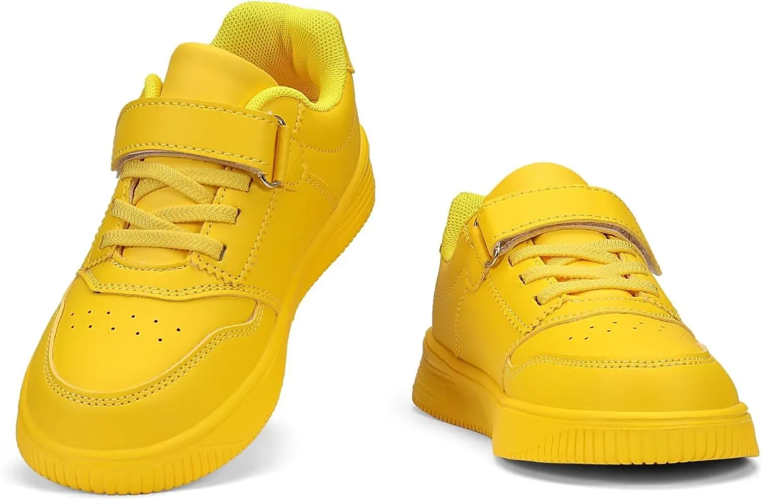 YAVY Unisex-Child Sneakers Boys Girls Running Leather Sneakers Breathable Mesh Athletic Shoes Lightweight Kids Walking Shoes