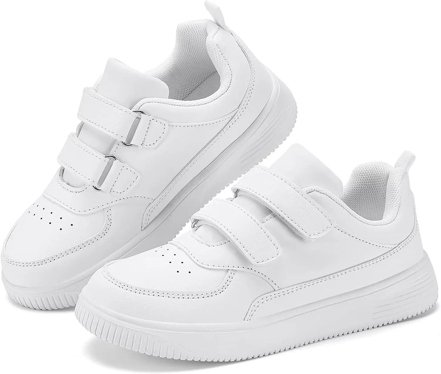 YAVY Unisex-Child Sneakers Boys Girls Running Leather Sneakers Breathable Mesh Athletic Shoes Lightweight Kids Walking Shoes