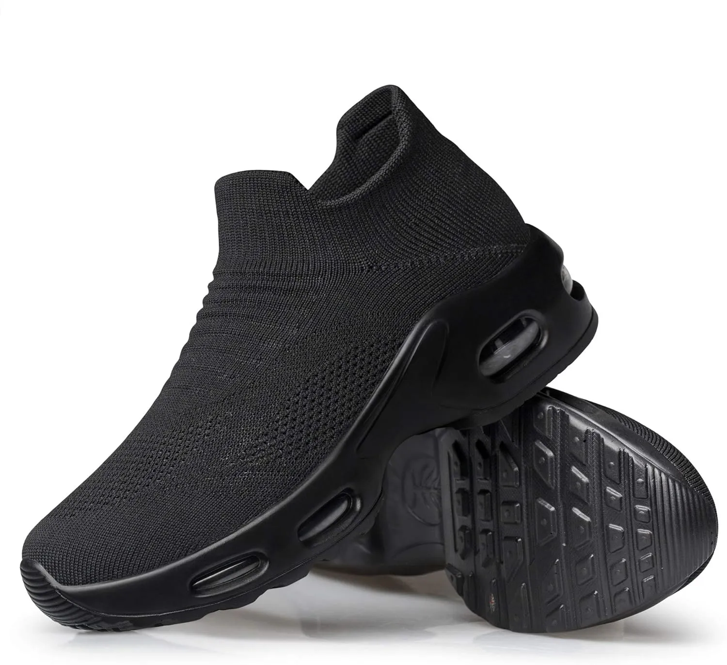 YHOON Women's Walking Shoes - Sock Sneakers Slip on Mesh Platform Air Cushion Athletic Shoes Work Nurse Comfortable