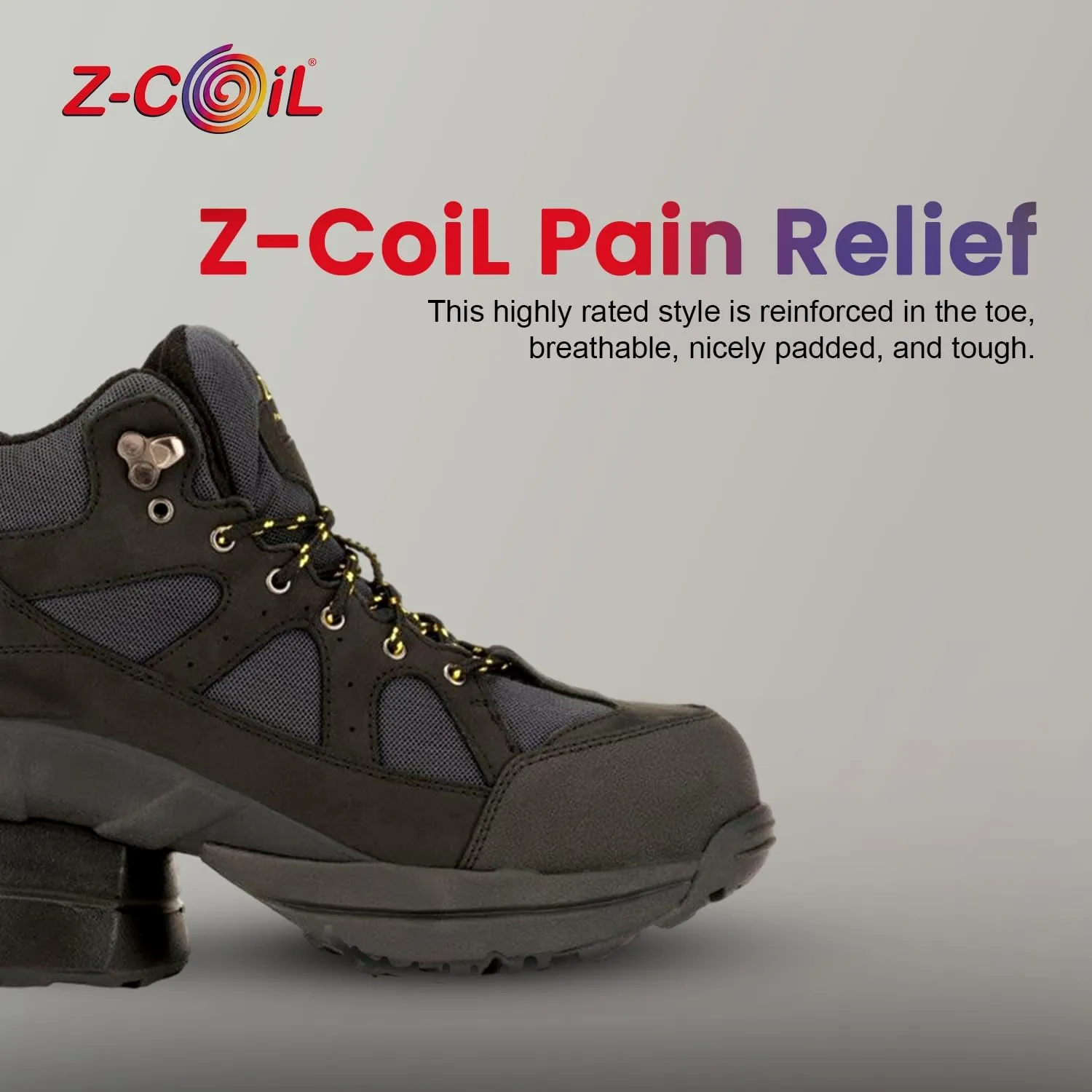 Z-CoiL Women's Outback Pain-Relief Footwear, Safety Toe, Enclosed Coil