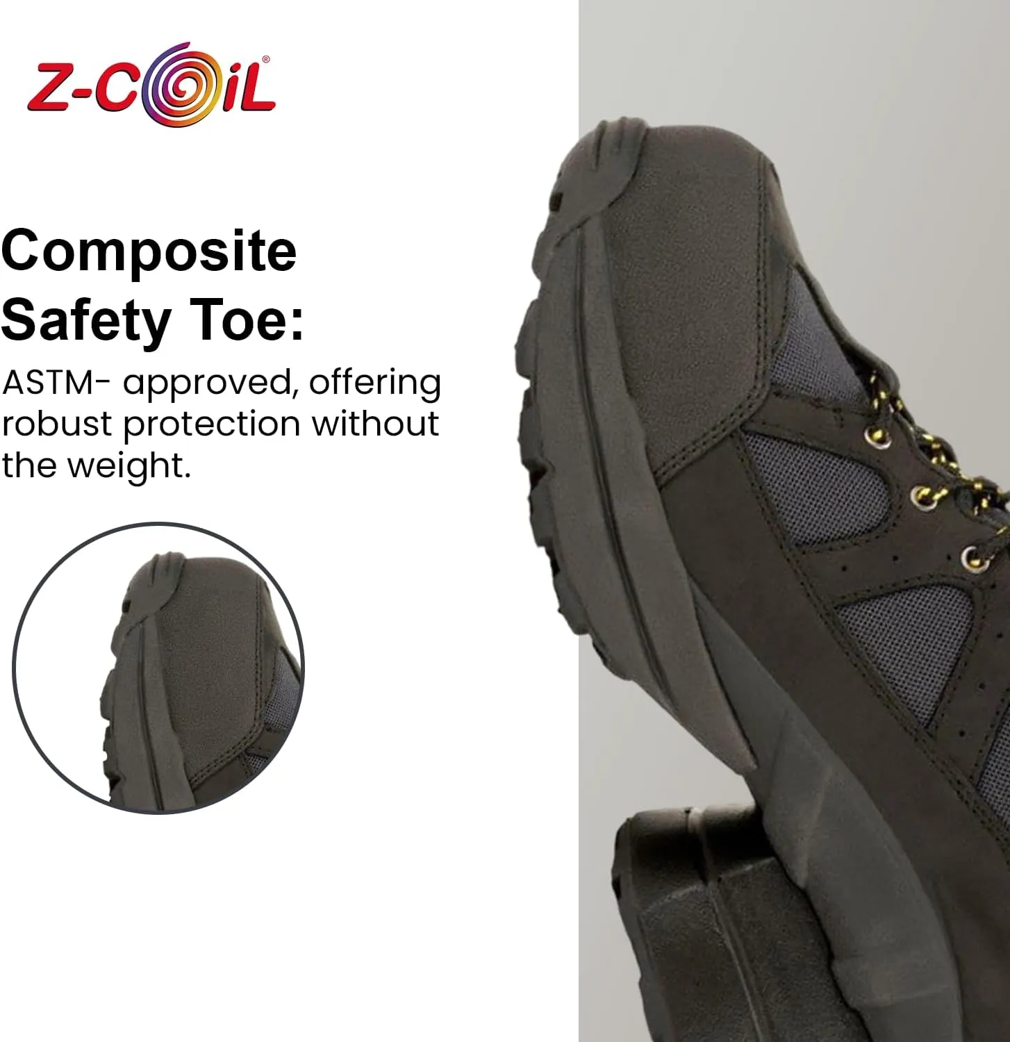 Z-CoiL Women's Outback Pain-Relief Footwear, Safety Toe, Enclosed Coil