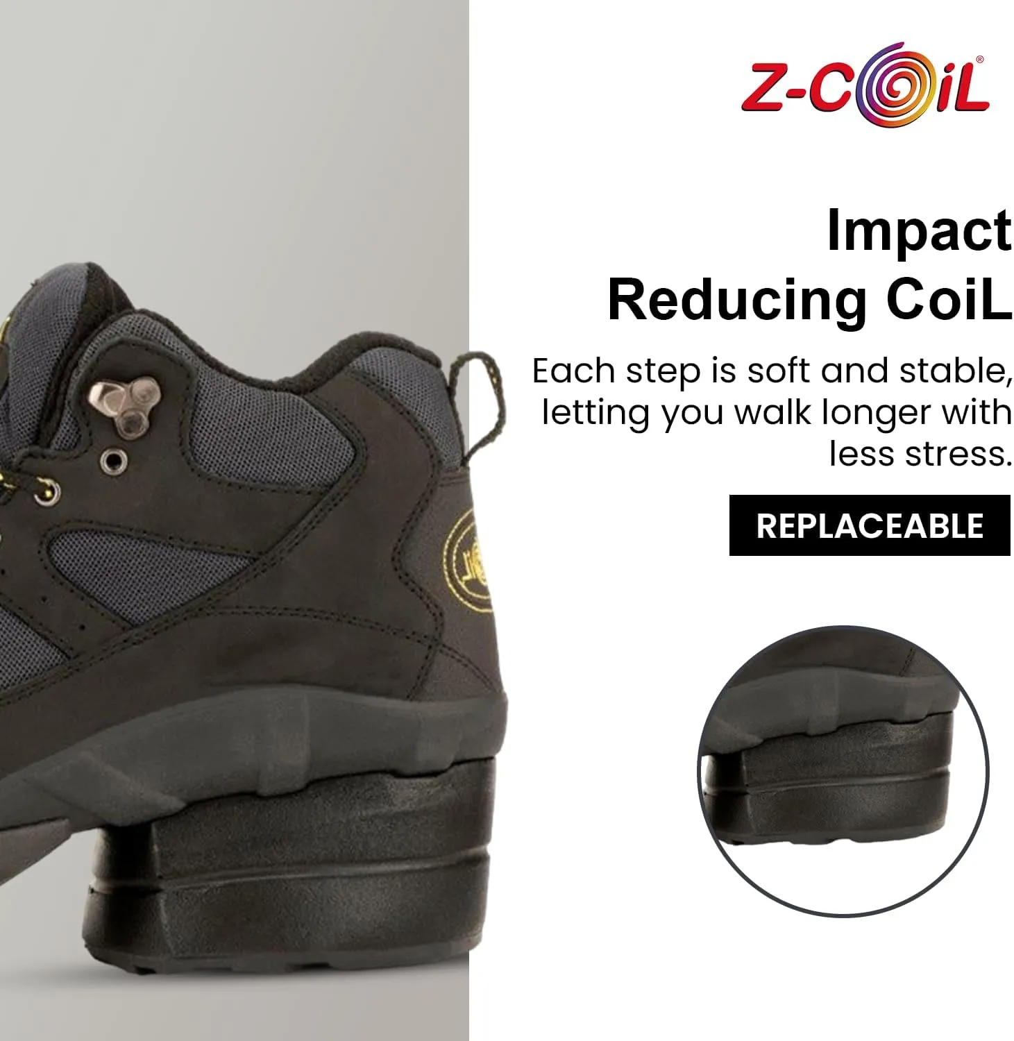 Z-CoiL Women's Outback Pain-Relief Footwear, Safety Toe, Enclosed Coil