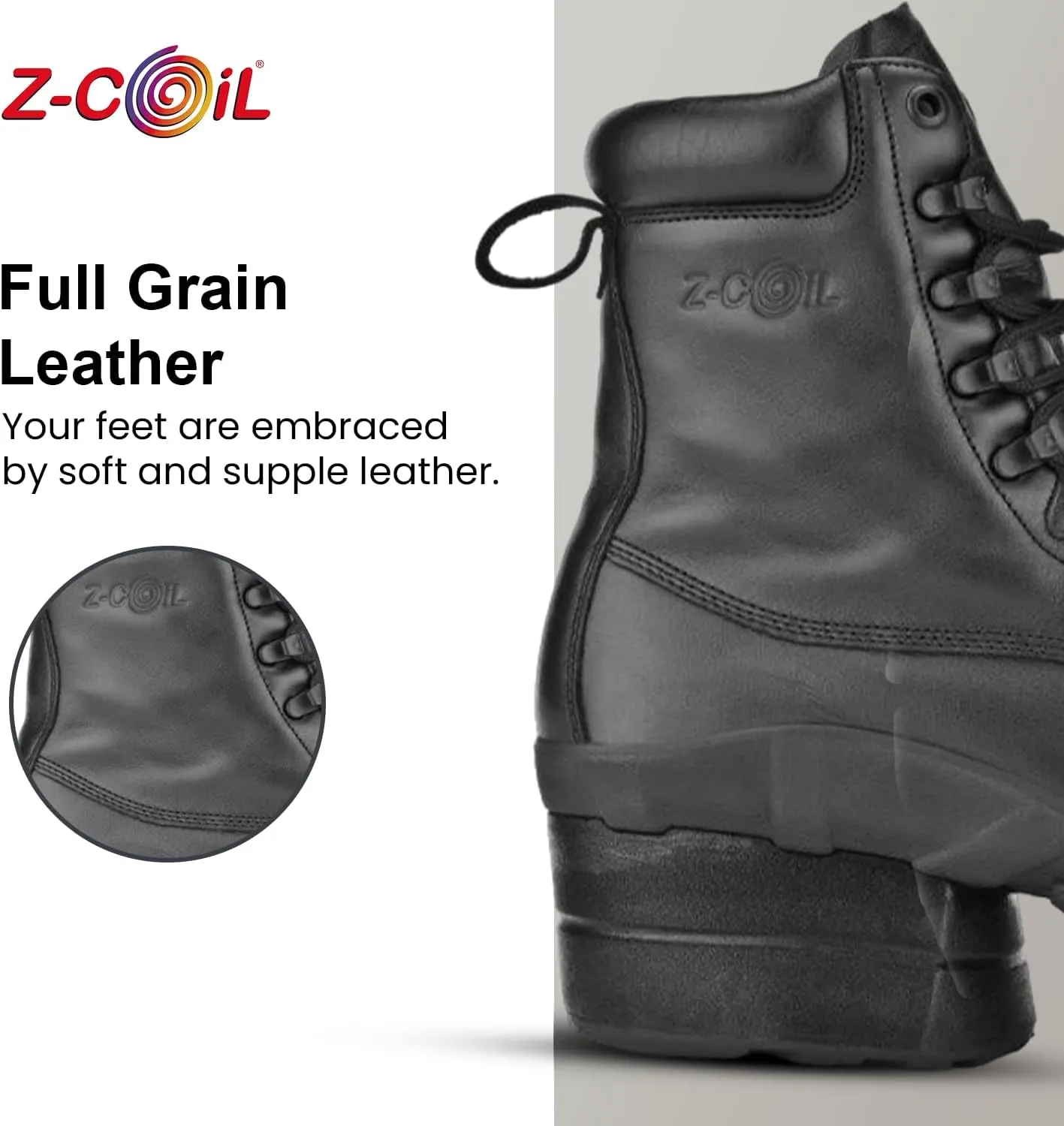 Z-CoiL Women’s Pain Relief Work Boot, Enclosed CoiL, Safety Toe