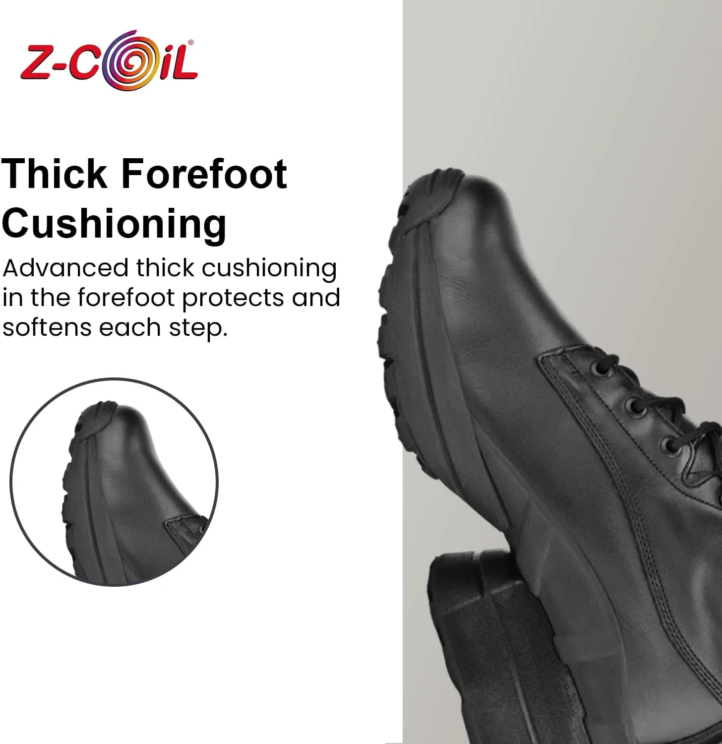 Z-CoiL Women’s Pain Relief Work Boot, Enclosed CoiL, Safety Toe