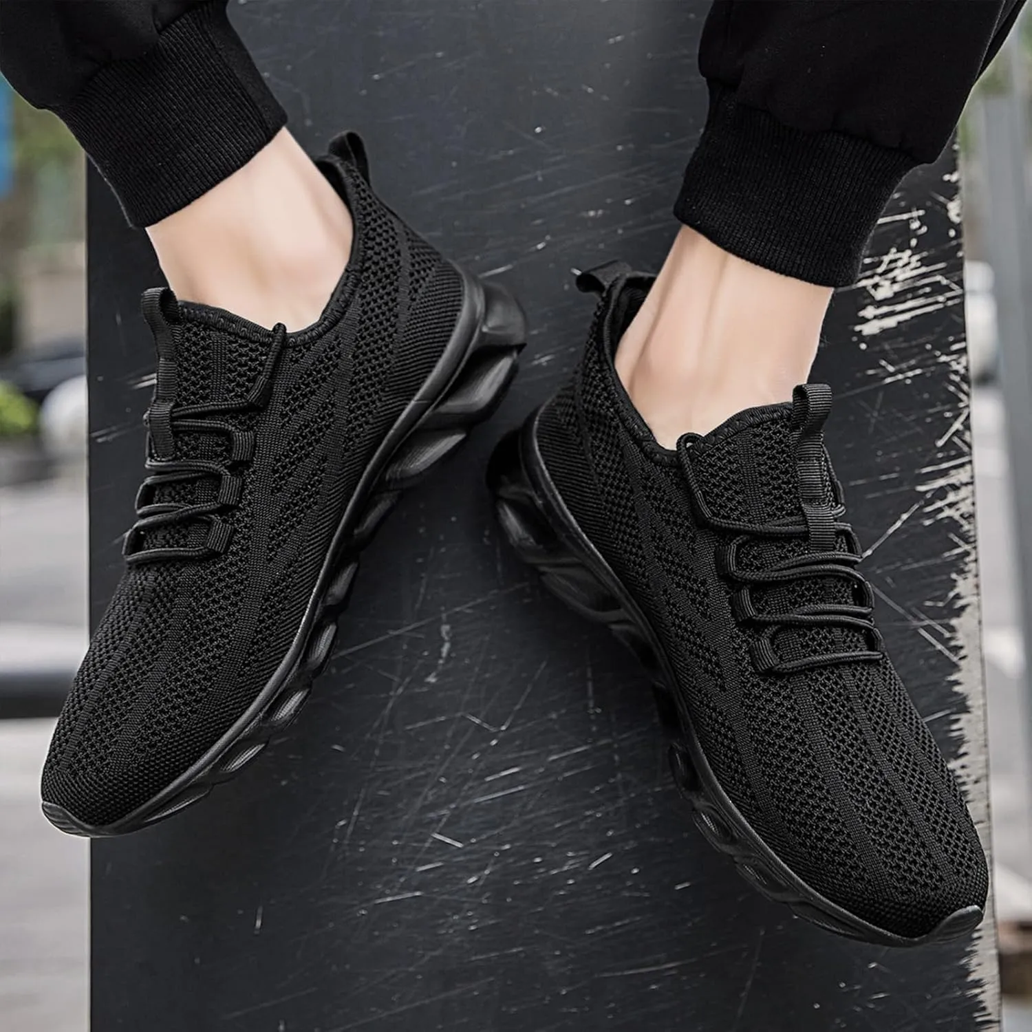 ZGPWZWL Mens Running Shoes Fashion Sneakers Tennis Gym Golf Lightweight Walking Training Jogging Breathable Comfortable Shoes