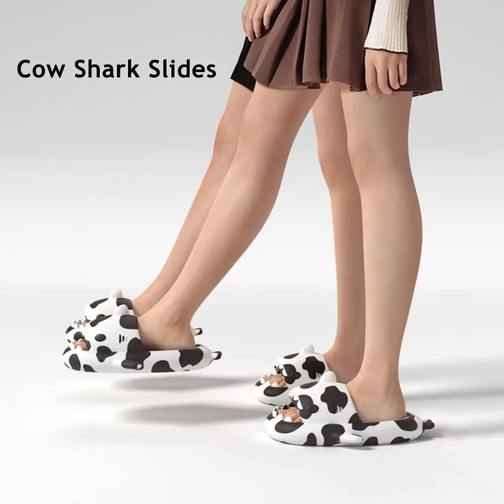 Zureto Shark Slides Slippers, Novelty Cloud Shark Slippers, Anti-Slip Quick Drying Shark Sliders, EVA Starlight Shark
