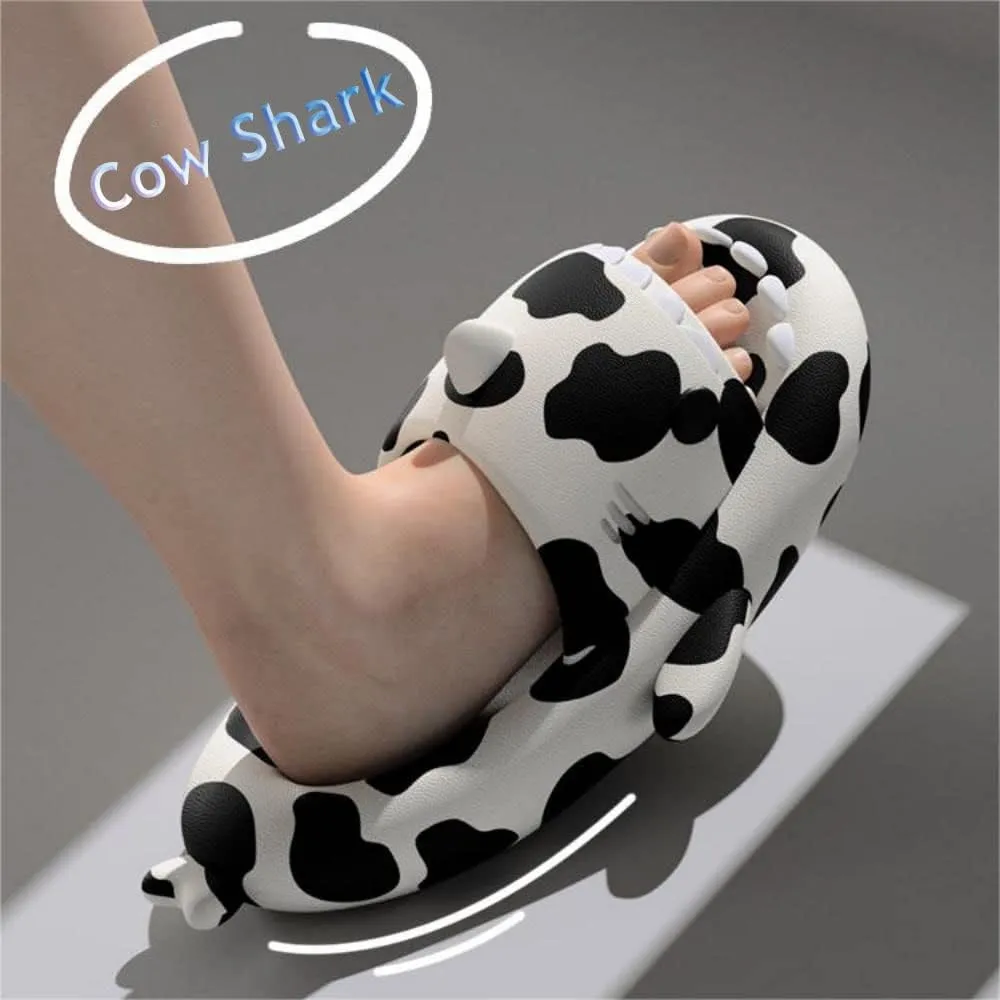 Zureto Shark Slides Slippers, Novelty Cloud Shark Slippers, Anti-Slip Quick Drying Shark Sliders, EVA Starlight Shark